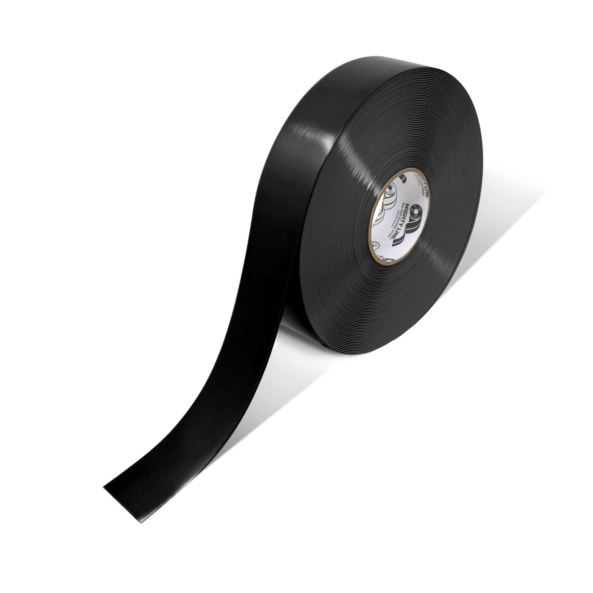 Mighty Line Solid Color Tape — 2in. x 100ft., 50 Mil Vinyl, Black, Industrial Floor Marking, Model# 2RBLK